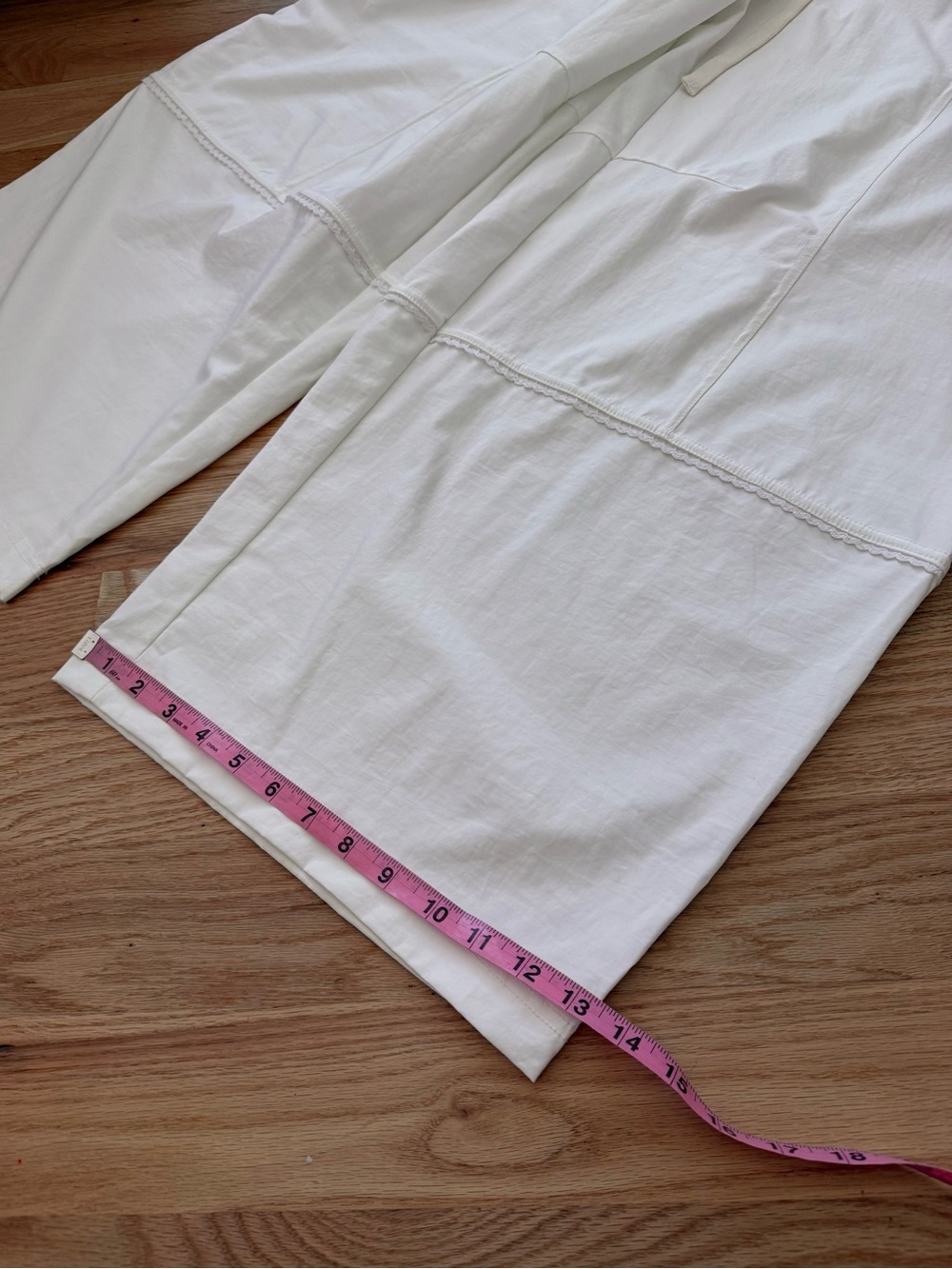 LIKE NEW Free People Movement Wish It Wide Leg Pant White Elastic Waist Medium - Picture 11 of 14